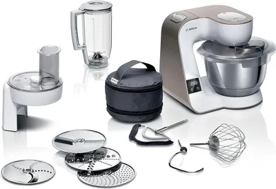Produktbild von BOSCH Küchenmaschine Mixer Profi-Knethaken,Rührgerät,Zerkleinerer,Knethaken,Bosch, 1000,00 W, 3,90 l Schüssel, Edelstahl Schüssel,7 Stufen, Mixer