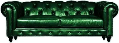 Immagine prodotto di Hellbraun Dreisitzer Leder Chesterfield Wohnzimmer Design Sofa Chesterfield