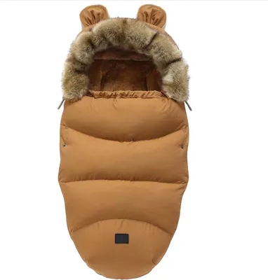 Produktbild von Universeller Fußsack für Kinderwagen & Autositz wasserdicht winddicht Khaki