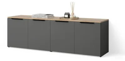 Produktbild von Wohnwand Livinity Piave Anthrazit 2 Teile, Model 58988