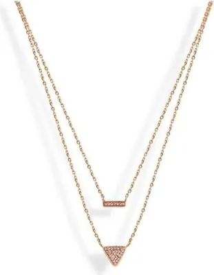 Produktbild von Victoria Rosegold rosafarbene Stein Halskette