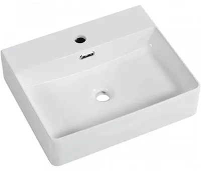 Immagine prodotto di CERANO - Lavabo in Vetroceramica - da appoggio o da incasso - Peno - bianco lucido - 50x42 cm