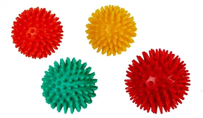 Productafbeelding van Set van 4 massageballen: stekelbal, kogelbal, noppenbal en massagerol