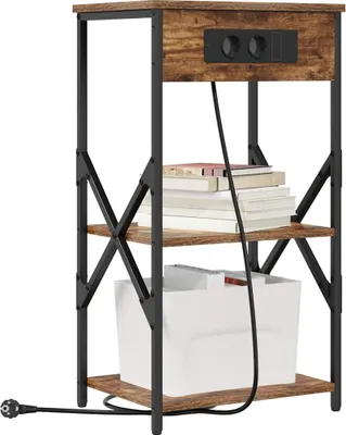 Imagen del producto de Armario de Noche con estante Roble ahumado 41 x 31 x 76 cm