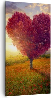 Produktbild von Bild auf Leinwand - Leinwandbild - Baum Wiese Blume - 65x120cm - Wand Bild - Wanddeko - Wandbilder - Leinwanddruck - Bilder - Kunstdruck - Wanddekoration - Leinwand bilder - Wandkunst - PA65x120-3790