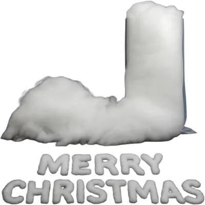 Produktbild von Künstlicher Schnee Watte Dekorationsplüsch Weihnachtsweiß 140g