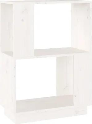 Produktbild von Bücherregal/Raumteiler Weiß 51x25x70 cm Massivholz Kiefer