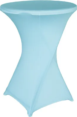 Produktbild von 80x110cm Cocktailtischdecken Stretch-Elasthan-Cocktailtischabdeckung Stoff für Hochzeit, Bankett und Party (Hellblau)
