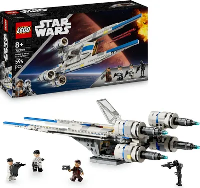 Produktbild von LEGO Star Wars Rebel U-Wing Starfighter 75399 – Schwenkbare Flügel, 2 Shooter, öffnendes Cockpit, aufklappbarer Laderaum. Inkl. 3 Minifiguren & K-2SO Droide. Für Star Wars Andor Fans ab 8 Jahre.