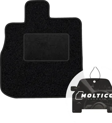 Produktbild von moto-MOLTICO Fahrer Fußmatte Auto Velours Fahrerseite Autoteppiche Schwarz Fahrermatte 1-teilig passend für Mitsubishi Eclipse 2006-2011