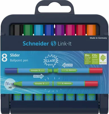 Produktbild von Schneider, Kugelschreiber Set, Slider, XB, 8er Etui, Link-It