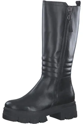 Produktbild von MARCO TOZZI Damen Stiefel Biker Boot gesteppt Reißverschluss Plateau 2-25600-29, Größe:38 EU, Farbe:Schwarz
