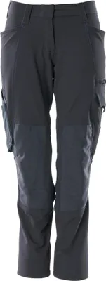 Image de Pantalon avec poches genouillères Noir bleu, taille 82 C44 MASCOT 18078-511-010