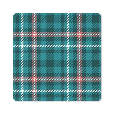 Produktbild von MuchoWow® Mauspad Mousepad Kariert - Tartan - Muster - blau - rosa 20x20 cm - Mousepads - Maus Mat - Pad - Mausunterlage - Desk Mat - Bureauartikeln