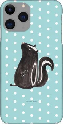 Produktbild von Mr. & Mrs. Panda Iphone 11 Pro Handyhülle Stinktier Sitzen - Türkis Pastell - Geschenk, Büro, Raubtier, Skunk, Spruch, Wildtier, Handy Case, Premium Kunststoff