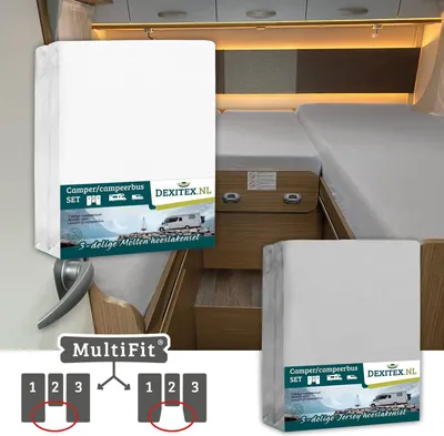 Image de Ensemble 3 pièces avec matelas central -1 ensemble de draps-housses (3 pièces) et 1 ensemble de moltons (3 pièces) - 1 Flanelle + 1 Gris clair - 1Flanelle+1Grisclair