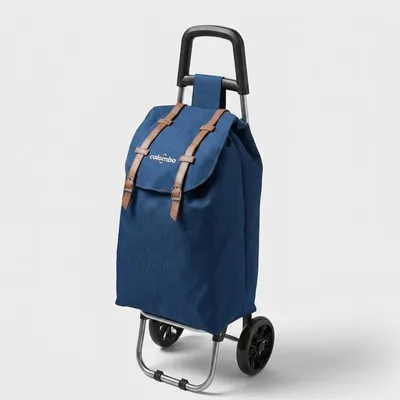 Produktbild von Einkaufstrolley aus Stahl mit wasserdichter Tasche Smart - Blau