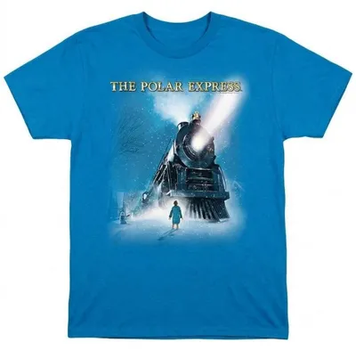 Immagine prodotto di Maglietta "Big Train" ispirata al film "L'Espresso Polare", unisex, per uomo/donna (taglia S), colore turchese (codice prodotto: TV37230)