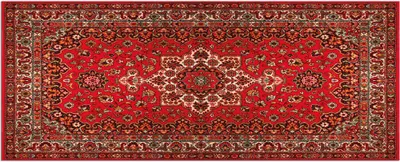 Produktbild von Küchenläufer Vintage Perser beige rot rutschfester Flur Teppich