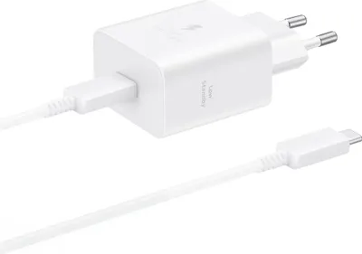 Produktbild von Samsung Super Fast Travel Charger 45W USB -C + USB-C 5A Data Cable EP-T4511XWEGEU , White
