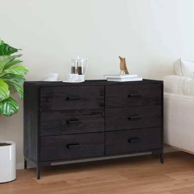 Obrázek produktu pro vidaXL Příborník černý 110x35x70 cm Masivní borovicové dřevo
