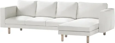 Produktbild von Dekoria Bezug für Norsborg 4-Sitzer Sofa mit Recamiere, creme, Norsborg Bezug für 4-Sitzer Sofa mit Recamiere