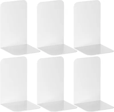 Produktbild von Buchstützen Set von 6, 20.5 x 13.5 x 9.5 cm, Robuste Metallbuchstützen, für Büro