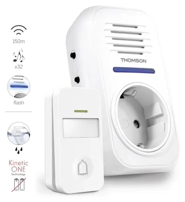 Image de Sonnette de porte sans fil Plug In 150 m