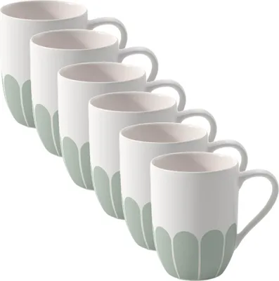Image de Villeroy & Boch Mug à anse Fleur vert (set de 6)
