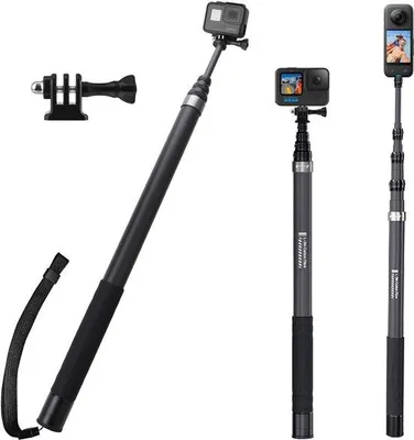 Obrázok produktu pre Teleskopická selfie tyč Azomor z uhlíkových vlákien na panoramatické fotografie a videá
