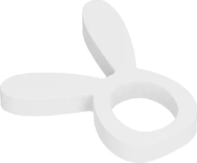 Image de Porte-serviettes en bois moderne et léger en forme de lapin, anneaux de serviette de Pâques durables pour la cuisine d'hôtel
