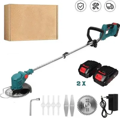 Produktbild von Unkrautbürsten-Set – Gelenkbürste – Elektrische Unkrautbürste – Unkrautvernichter – Freischneider – Inklusive 2 Akkus und Ladekabel