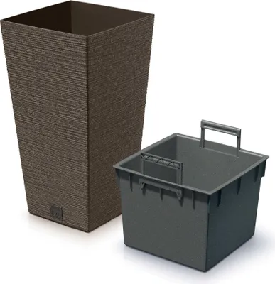 Produktbild von Kunststoffeinsatz Topf braun Furu Square 24 cm