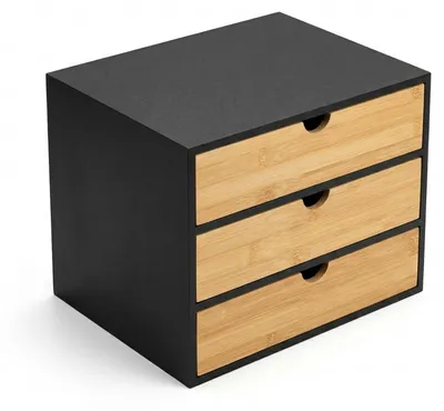 Produktbild von Bambus-Schreibtischorganizer mit Schubladen HEGO, 25 cm