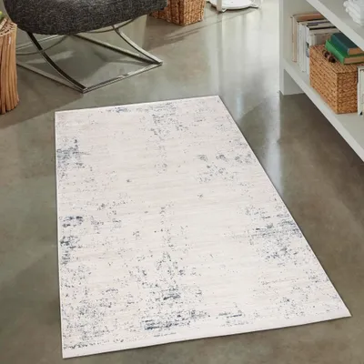 Immagine prodotto di Tappeto astratto per il soggiorno| di alta qualità ed elegante| blu-bianco Dimensioni - 80 x 150 cm