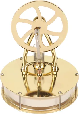 Produktbild von Stirlingmotor-Motormodell, Gold, einfache Bedienung, geräuscharm, wissenschaftliches physikalisches Experimentierspielzeug