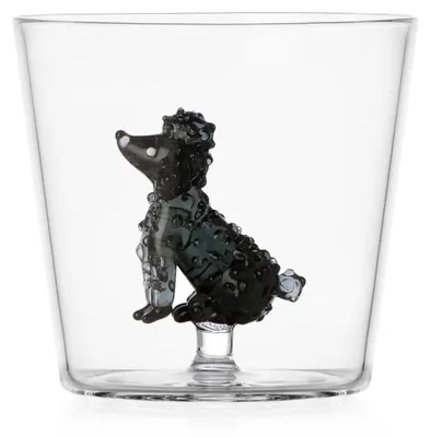 Tumbler Poedel 30 cl Borosilikatglas handgefertigt