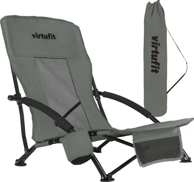 Produktbild von VirtuFit Faltbarer Strandstuhl Grau