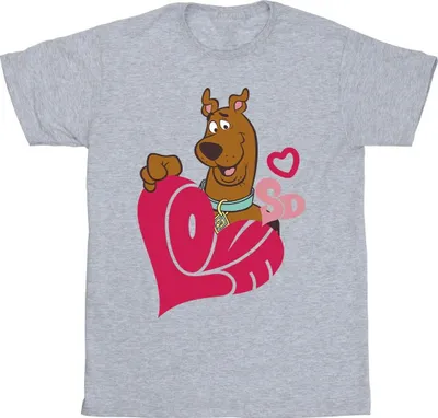 Produktbild von Scooby Doo - "Love Heart" T-Shirt für Mädchen BI54158 (104) (Sportgrau)