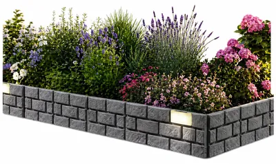 Produktbild von Beeteinfassung Länge 170 cm Ziegelsteinoptik
