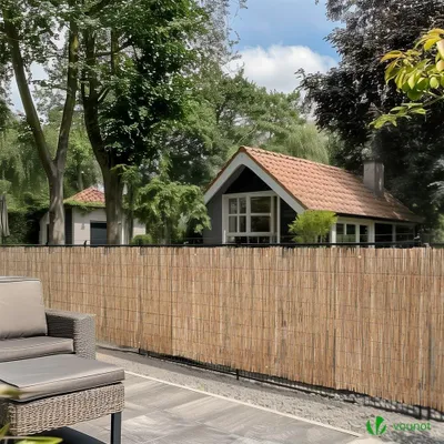 Obrázek produktu pro Přírodní vrbová zástěna 90 x 600 cm na kolečkách s montážními šrouby pro zahradu terasu balkon