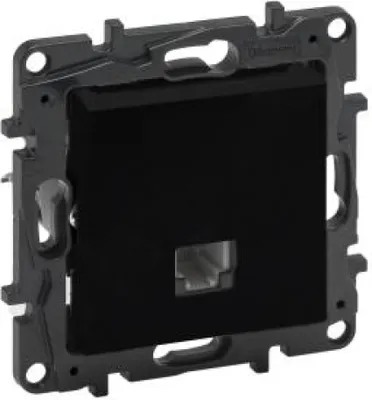 Image de Prise téléphonique RJ11 noire Niloe Step