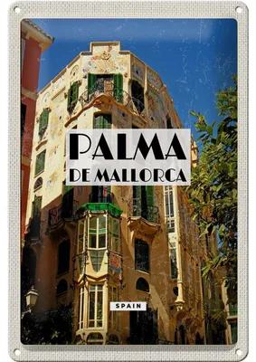 Produktbild von Blechschild Reise 20x30cm Palma de Mallorca Spain Altstadt