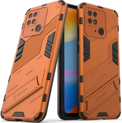 Produktbild von Armor Hülle für Xiaomi Redmi 10C, Hybrid PC TPU Bumper Stoßfestes Schutzhülle mit Standfunktion Weiß