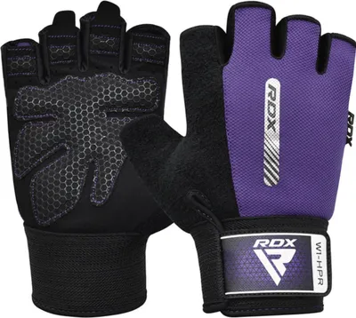 Produktbild von RDX Sports Fitness-Handschuhe W1 - Mit offenen Fingerspitzen - Lila - S