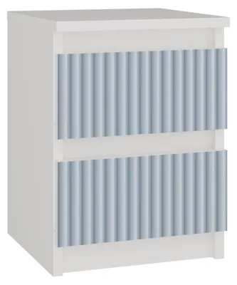 Produktbild von Topeshop M2 FR BLUE, Nachtständer, Blau, Weiß, 2 Schublade(n), Partikelbord