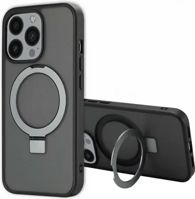 Produktbild von Accezz Ring Stand Backcover mit MagSafe iPhone 13 Pro - Schwarz