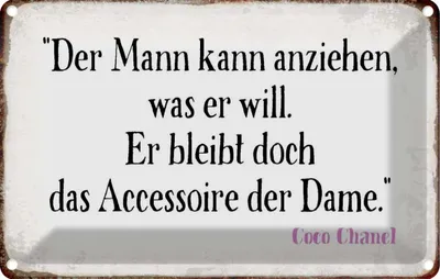 Produktbild von vianmo Blechschild 20x30 cm Mann kann anziehen was er will Männer Frauen Spruch Zitat