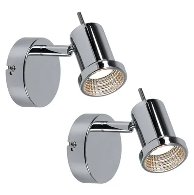Produktbild von 2er Set Moderne LED Wandlampen mit beweglichem Spot