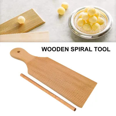 Produktbild von 1 Setzen Sie stabile feine Textur Pasta Making Board Holz Praktische Wellenmuster Gnocchi Maker für zu Hause